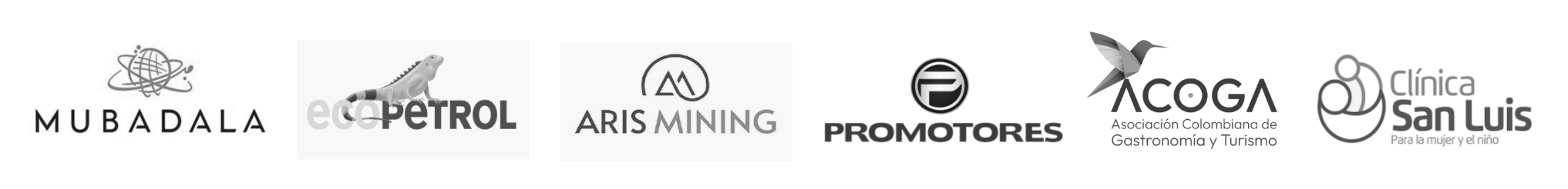 Mubadala, EcoPetrol, Aris Mining, Promotores, Acoga, Clínica San Luis